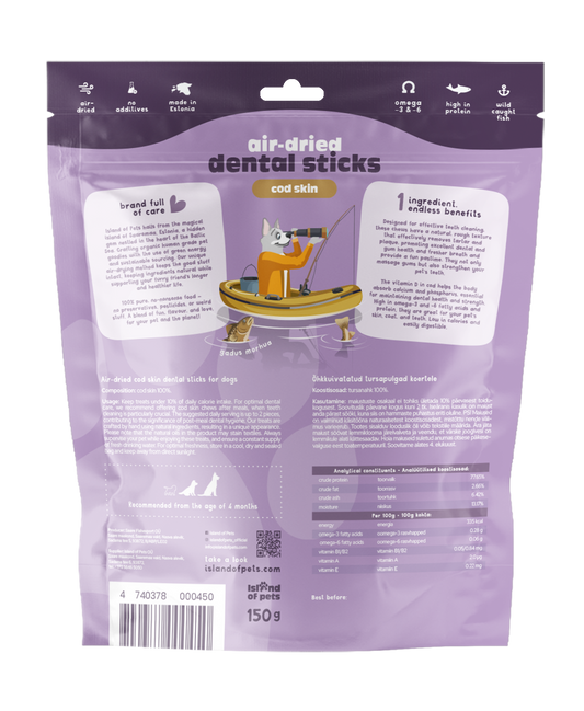 Dorschhaut-Dentalsticks 150 g