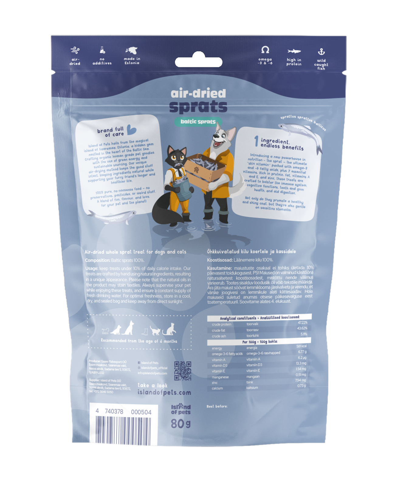 Luftgetrocknete Sprotten 80 g